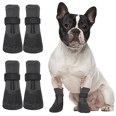 Dog Socks for Hot Pavement & Hardwood Floors, Anti-Slip Dog Paw Protector, Dog  Grip Socks Breathable Doggie Boots with Rubber Sole & Fix Straps, Pet Shoes/ Booties/Socks for Small Medium Large Dogs 