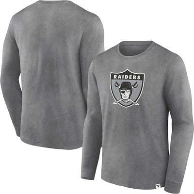 Refried Apparel Men's Refried Apparel Black/Heather Gray Las Vegas Raiders  Sustainable Split Center Pullover Sweatshirt