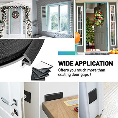 Door Weather Stripping for Door Frame, Soundproof Foam Kerf Weather  Stripping Door Seal Strip for Doors Windows, V Shaped Exterior Door Weather  Stripping, Slot Installation Seals - 40 feet, White 