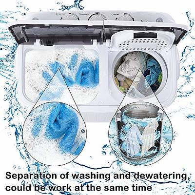 Bonusall Portable Washing Machine Compact, Small Clothes Washing Machine,  14.5 lbs Mini Washer and Dryer Combo, Twin Tub Compact Washer Machine with
