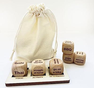 wuguimeii Couple Games for Date Night Dice - Wooden Dice Date Decision,  Maker Food Cube Game, for Him Her, Unique Wedding Gifts for Couples, Take  Out Dice Date Night Activity Ideas 