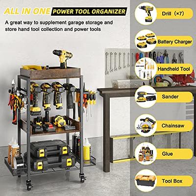 Power Tool Organizer Garage Storage Organization Shelving Tool Holder Drill  Rack Shelf Rolling Cart Open Tool Chest Cabinet Box Organizer with Wheels  Workshop Garage Gift Ideas for Men Dad - Yahoo Shopping