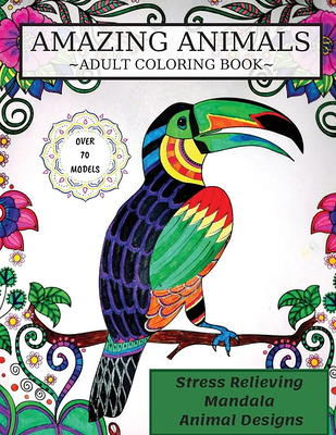 50 animal mandalas coloring book for adults stress- relief