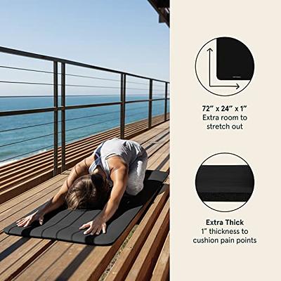 Retrospec Solana Yoga Mat 1 Thick w/Nylon Strap for Men & Women - Non Slip  Exercise Mat for Home Yoga, Pilates, Stretching, Floor & Fitness Workouts -  Black - Yahoo Shopping
