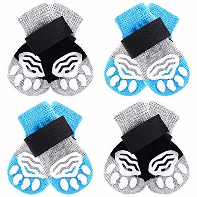 KOOLTAIL Anti-Slip Dog Boots 4 Packs - Adjustable Dog Socks with Shoelace,  Waterproof Dog Sock Shoe for All Seasons, Super Durable Pet Paw Protector