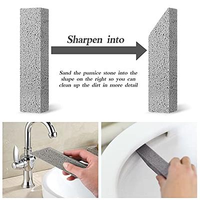 4 pcs Pumice Stone Cleaning Brush with Handle Cleaning Block Toilet Brush Cleaner  WC for Kitchen/