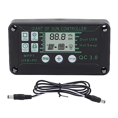 30A Solar Charge Controller 12V/ 24V PWM Solar Panel Timer & Setting Dual  USB