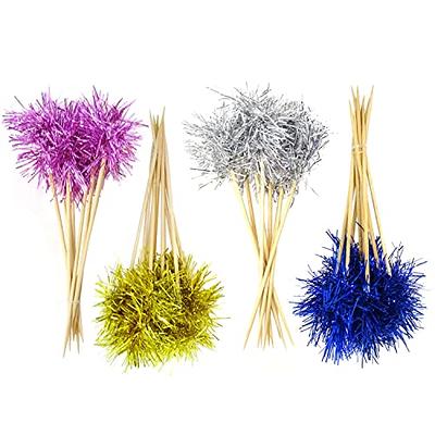 321 Party! Pom Pom Bow Tinsel Assorted, 2 Count