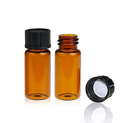 Storage Vial, Clear Liquid Sampling Sample Glass Thread Bottles, Capacity  10ml (1/3 Oz) with 18