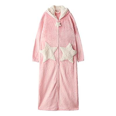 AMDBEL Robes for Women Bathrobe Towel,Pink Robes for Women Fluffy