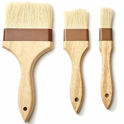 Alminionary 4Pcs Pastry Brushes Basting Oil Brush with Boar Bristles and  Hardwood Handles BBQ Cooking Baking Brush for Spreading Butter, Egg Liquid  to