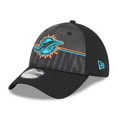 Men's New Era Graphite/Aqua Miami Dolphins 2021 NFL Draft Trucker 9FORTY  Snapback Adjustable Hat