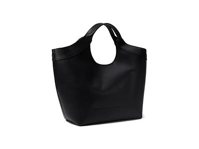 Madewell The Essential Bucket Tote in Leather Handbags True Black : One Size