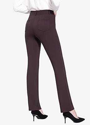 Yoga Pants for Women Stretchy Work Business Slacks Dress Pants Casual  Straight Leg Trousers with Pockets 