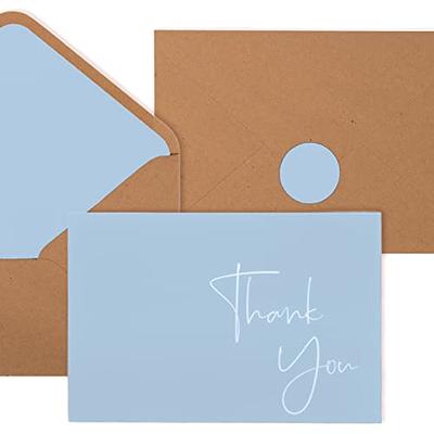 Blank Cards and Envelopes 4x6, 30 Set Blank Note Cards Thank You, Black