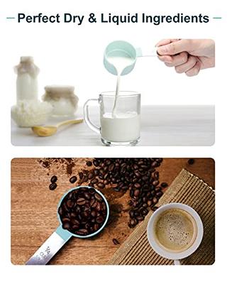 Measuring Cups and Spoons Set of 8 Pieces, nesting measuring cups for  Measuring Dry or Liquid Ingredients, Stainless Steel Handle, Kitchen  Gadgets for