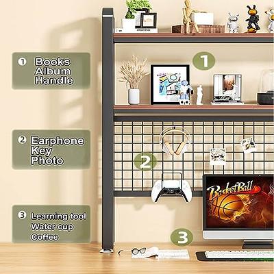 2-Tier Desktop Bookshelf For Computer Desk, Wood And Metal Desk Shelf ,  Adjustable Desk Bookcase, Open Countertop Storage Display Shelf,  Freestanding Small Organizer Rack ( Color : White , Size : 95X2 - Yahoo  Shopping