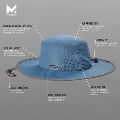 MISSION Cooling Elevation Sun Protection Wide Brim Sun Hat (Bering