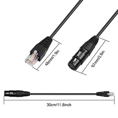 GINTOOYUN 3 Pin XLR to RJ45 Cable,XLR Female to RJ45 Male