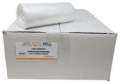 PlasticMill 6-Gallons White Outdoor Plastic Can Trash Bag (50