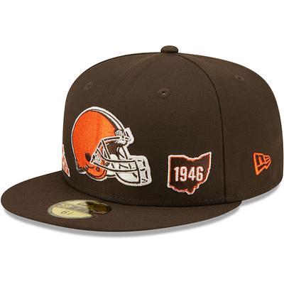 Men's New Era Gray Cleveland Browns 75th Anniversary Side Patch