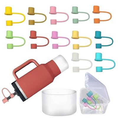  Straw Cover Cap for Stanley Cup, 12PCS Cute Silicone