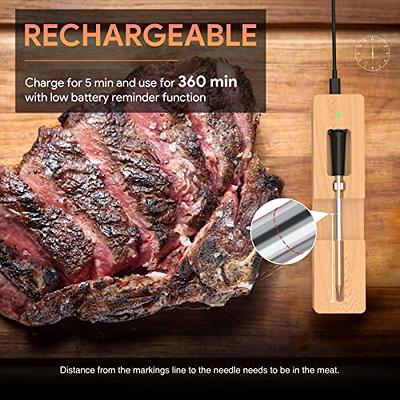  CHEF iQ Smart Wireless Meat Thermometer with 2 Ultra-Thin  Probes, Unlimited Range Bluetooth Meat Thermometer, Digital Food Thermometer  for Remote Monitoring of BBQ Grill, Oven: Home & Kitchen