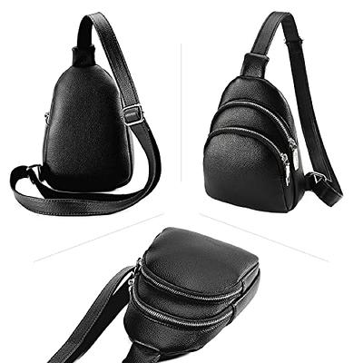 BOSTANTEN Small Sling Bag for Women Crossbody Purse Leather Crossbody Bag  Trendy Leather Fanny Pack Chest Bag for Travel, Black - Yahoo Shopping