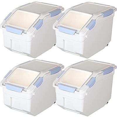 Rice Storage Container,Food Storage Containers with Lids Airtight | Square  Rice Bucket Cereal Can, Pantry Storage Container with Lid for Rice, Grain