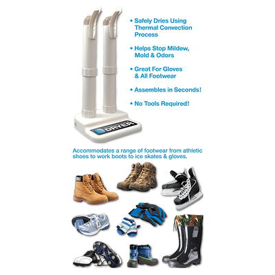 Shoe Gear Plastic Thermal Stack Boot and Shoe Dryer, Ivory