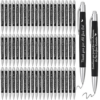 Chuangdi 24 Pcs Christmas Employee Appreciation Pens Gifts Black