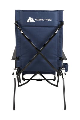 Ozark Trail Quad Zero Gravity Lounger Camping Chair Blue Adult