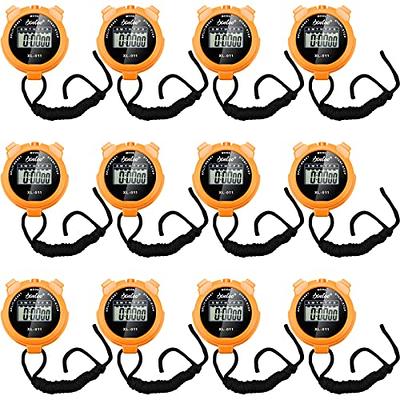 Kanayu Digital Stopwatch Timer Sports Digital Stopwatch Shockproof Large  Screen Handheld Stop Watch with Lanyard Date Time Alarm Function for  Coaches