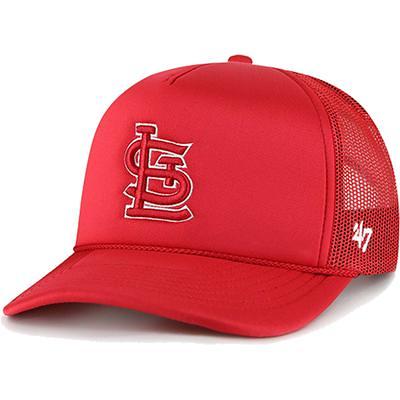 Men's '47 Red St. Louis Cardinals Foam Logo Trucker Snapback Hat