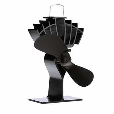 EcoFan UltrAir Heat Powered Wood Stove Fan-Black Fan Blades