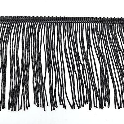 By the Yard-12 Black CHAINETTE Fabric Fringe Lampshade Lamp Costume Trim 