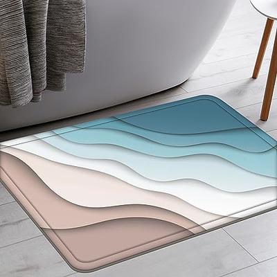 Kmson 3 Pcs Ombre Bathroom Rugs Set with U-Shaped Mat, Non Slip,Quick  Drying, Ultra Soft and Water Absorbent Bath Carpet for Bedroom Floor Living