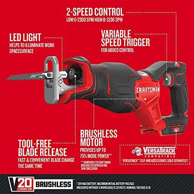 BLACK+DECKER 20-volt Max Variable Speed Cordless Reciprocating Saw (Bare  Tool) in the Reciprocating Saws department at