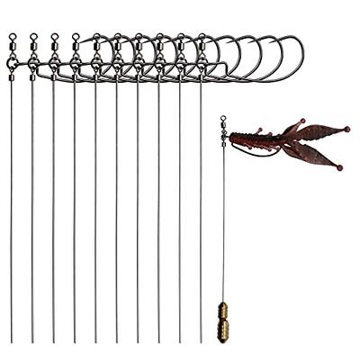 Fishing Leader Rig 3 Arms,10pcs Steel Leader Rigging - Black