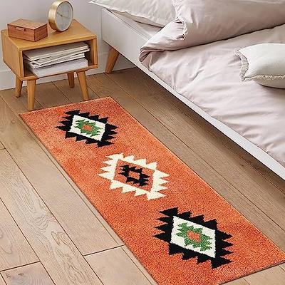 DEXDE Boho Bathroom Rug Runner 24X60 Long Bath Mat for Bathroom Bedroom  Hallway