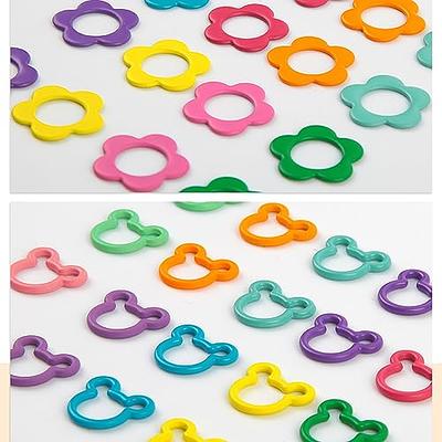 Yarn Ave 50 Pcs Metal Stitch Markers, Split/Triangle/Heart/Flower