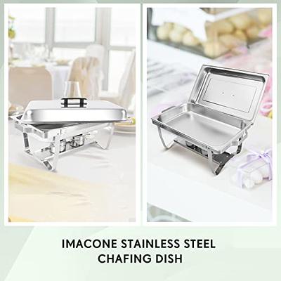 Disposable Chafing Dish Buffet Set, Food Warmers for Parties, Complete 33  Pcs of Chafing Servers with Covers, Catering Supplies with Full-Size Pans