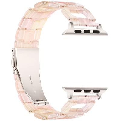  Light Apple Watch Band-Fashion Resin Apple Watch Series 9 Series  8 band,iWacth Bands,Apple Watch Bands for Women,Compatible with Apple Watch  Series 9 8 7 SE 6 5 4 3 1 Ultra