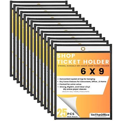 Nisorpa 60 Pack Job Ticket Holders, Shop Ticket Holders with Hanging Strap,  Both Sides Clear 9.8 * 13.8 Inches Work Order Plastic Sleeves for Classroom  Office Supplies Menu - Yahoo Shopping