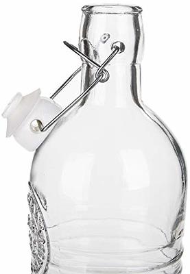 Ilyapa 12oz Clear Glass Beer Bottles for Home Brewing - 12 Pack with Flip  Caps for Beer Bottling