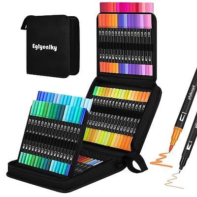 Eglyenlky 72 Dual Tip Brush Pens Art Markers Set, Colored Markers