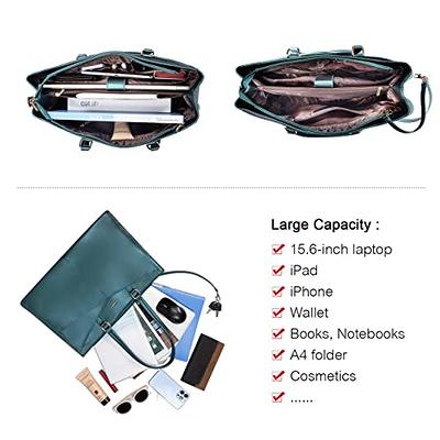 Laptop Tote Bag for Women 15.6 Inch Waterproof Leather Computer Bags Women  Business Office Work Bag Briefcase