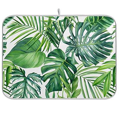 Tropical Palm Leaves Dish Drying Mat for Kitchen Counter Green Monstera  Leaf Absorbent Microfiber Drying Pad, Large 18x24 in, Reversible Drainer  Mats - Yahoo Shopping