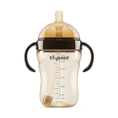 Thyseed Weaning Baby Bottles Wide Neck Straw Breastmilk Storage