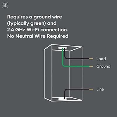 GE CYNC Smart Light Switch, Button Style, No Neutral Wire Required,  Bluetooth and 2.4 GHz Wi-Fi 3-Wire Switch, Works with Alexa and Google (1  Pack) - Yahoo Shopping